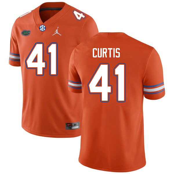 Men #41 Justin Curtis Florida Gators College Football Jerseys Sale-Orange